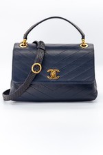 Chanel Chevron Top Handle Flap