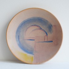 Hildegard Delius Rheinsberg Teller rund Keramik Art Deco handbemalt um 1930