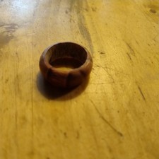 Damenring Holz, Gr. 19, Innen Ganz Glatt Geschliffen Nr.3, Unikat