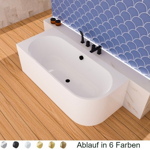 Halb freistehende badewanne - halb,