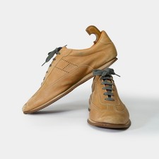 HERMES Lederschuh beige -