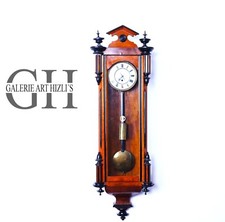 WIENER REGULATOR SEILZUGUHR 1 GEWICHTER 19JH WANDUHR