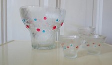 Bowle Glas Set DDR 70er Jahre