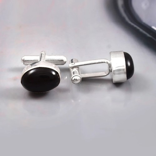 Oval schwarzer onyx edelstein - oval,