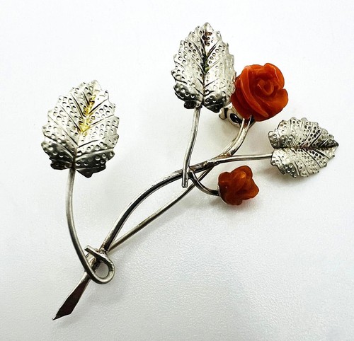 Antike 800er silber brosche - antike,