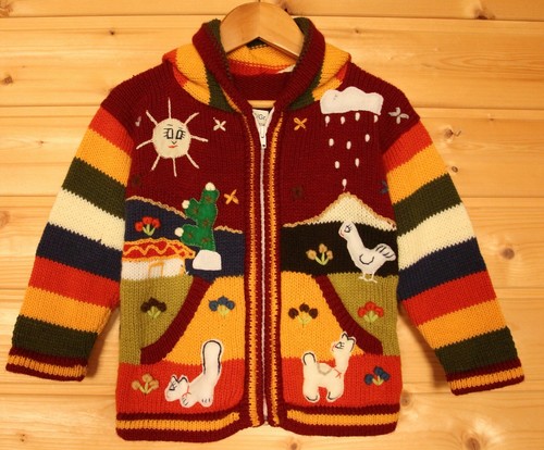 Kinder strickjacke weinrot - strickjacke, gr