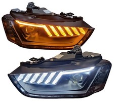 HALOGEN SCHEINWERFER FÜR AUDI A4 B8 8K 12-15 FACELIFT SCHWARZ SONAR LAUFBLINKER