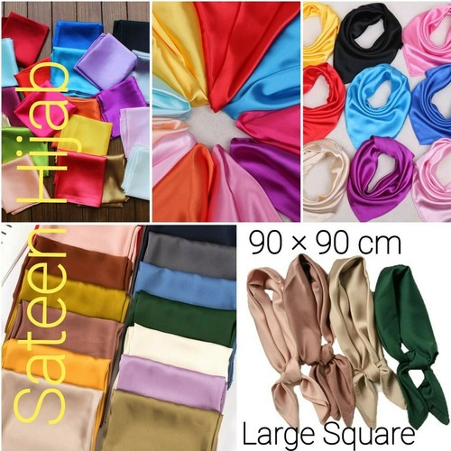 Satin solide seide schals - solide,