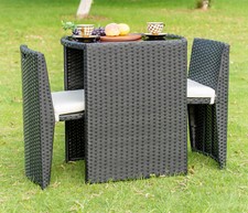 3tlg. Polyrattan Birsto Set /