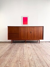 Mid Century Teak Sideboard, Danish Design Highboard, Lamellentüren, Arne Vodder