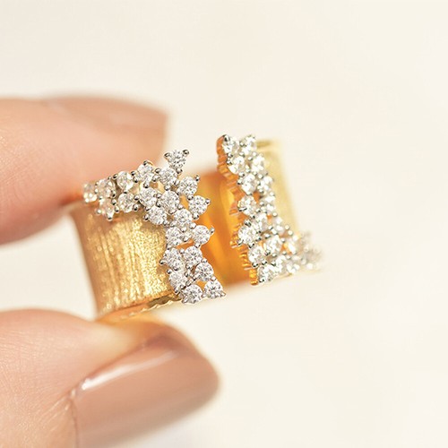 Damenring 585er gold zirkonia - damenring,