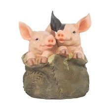 Gartenfigur schweine ferkel - gartenfigur,