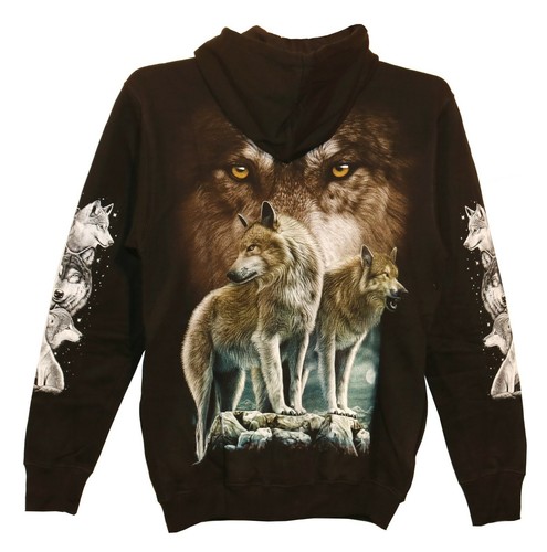Biker sweat jacke wolf mond - biker,