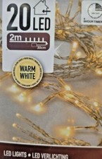 LED Lichterkette mit - TIMER - Party Weihnachtsbeleuchtung Deko Innen Batterie