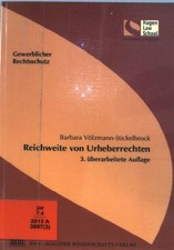 Reichweite von Urheberrechten. Gewerblicher Rechtsschutz; Hagen Law School, Fach