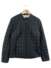 TAIFUN Damen Steppjacke Schwarz Geometrisch Gesteppt Casual Gr. UNI