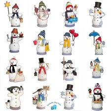 Kuhnert Räuchermann Schneemann Rauchfigur original Erzgebirgische Holzkunst