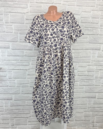 Damen leinen maxi - maxi, kleid