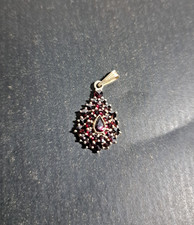 Anhänger Böhmischer Granat* Trachten Schmuck * Vintage gestempelt mit G 900