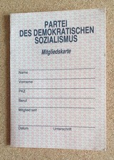 PDS Mitgliedskarte blanko
