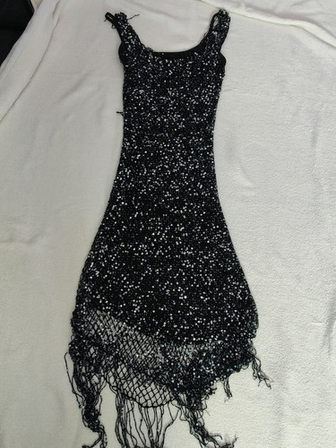 Kleid schwarz netzoptik - gr., 38