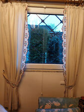 Alte Gardinen Landhausstil Bestickter Leinen 4 St Vintage