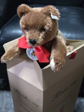 Steiff Club, "Teddybär 1950" 2001 mit Zertifikat, Clubmagazinen+Flyern 