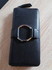 LIEBESKIND BERLIN Portemonnaie Leder Börse Schwarz Geldbörse TOP ZUSTAND 