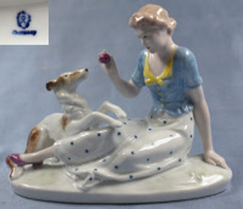 Windhund mit frau - windhund, barsoi