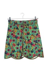 STOFFRAUSCH High Waist Rock Damen Rock Gr. DE 36 grün-blau-rot Casual-Look