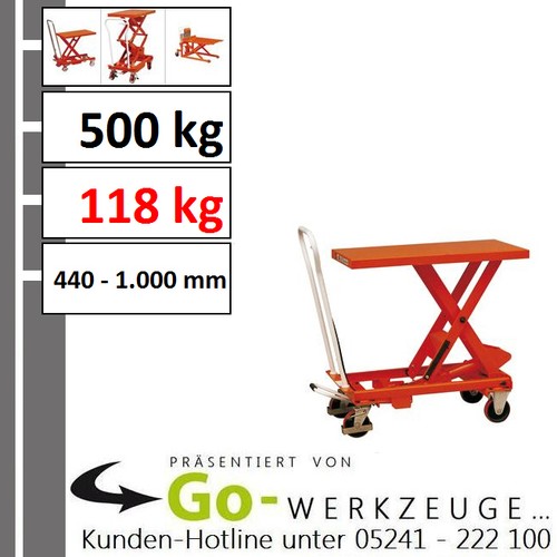 Fußhydr scherenhubtisch - fußhydr.,