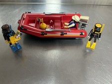 Playmobil 3772 Schlauchboot mit 2 Tauchern und Bootsführer ohne OVP (1993)