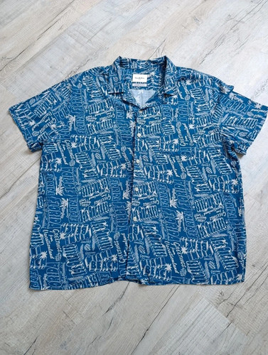 Vintage hawaiihemd blau weiß - vintage,