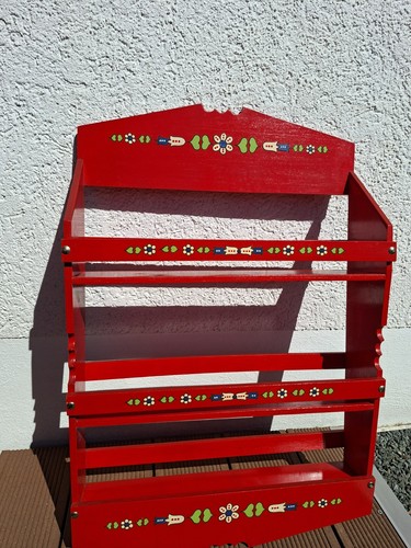 Großes regal holz bemalt 74 - bemalt,