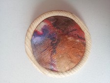 Brosche Seidenmalerei - Farben: braun / lila  - Handarbeit