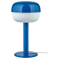 IKEA BLÅSVERK Tischlampe BLAU RETRO Licht gemütliche Atmosphäre einzigartige