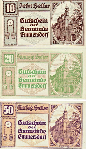 Notgeld gemeinde emmersdorf - gemeinde,