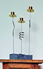 Ikea Kräsen Ehlén Johansson Kerzenständer, 3er Set, Stein/Metall, Vintage 80er