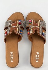 Posh poelman sandalen - posh, braun