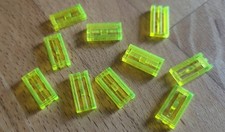 10 transparent neon grüne Lego Gitter Steine (2412) (S344)