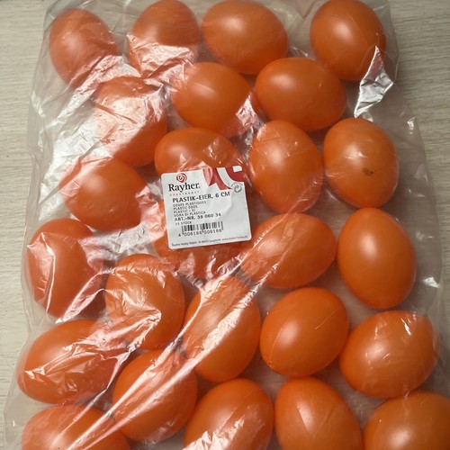 Plastik eier cm orange - plastik-eier, 6