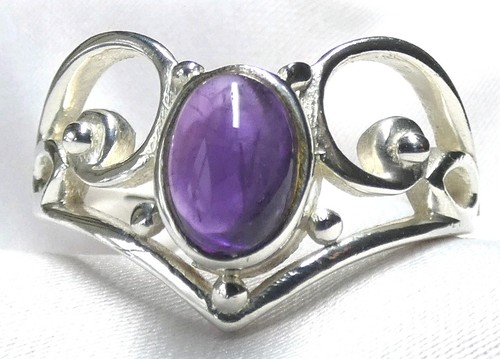925 silber amethyst ring - 💜925,