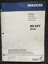 x 191  Wacker BS 62 Y Ersatzteil  parts Bedienungsanleitung service manual