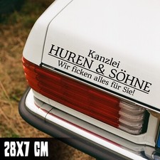 AUTO AUFKLEBER "KANZLEI HUREN & SÖHNE" 28X7CM JDM TUNING FUN STICKER  #0271