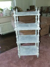 SHABBY CHIC  GRÜNDERZEIT ALTE ETAGERE - HOLZ REGAL - GEDRECHSELTE STÄBE