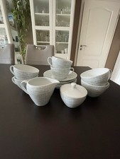 Melitta, Geschirr, Kaffeeservice, 3-22, 3-17, 3-12, Milch+Zucker, Bastdekor