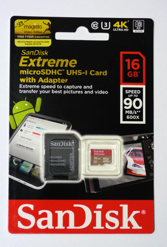 Sandisk 16g micro extreme - micro, u3