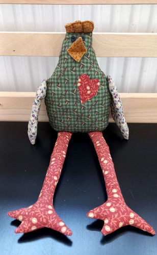 Intage stoffhuhn mit herz - intage,
