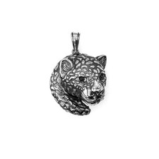925 Sterling Silber Anhänger Panther Puma Jaguar + Königskette 3mm  083 / 081