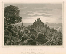 Badenweiler Gesamtansicht Original Stahlstich Umbach 1850